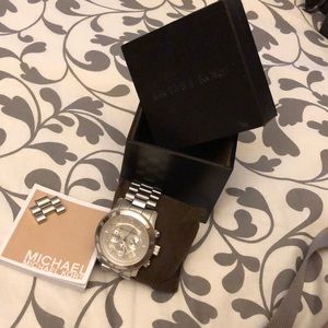 Large silver Michael Kors watch